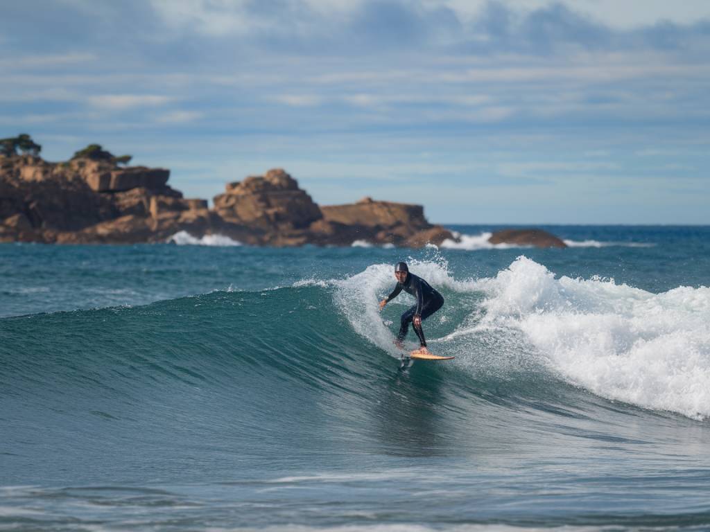 Surfer à Biarritz